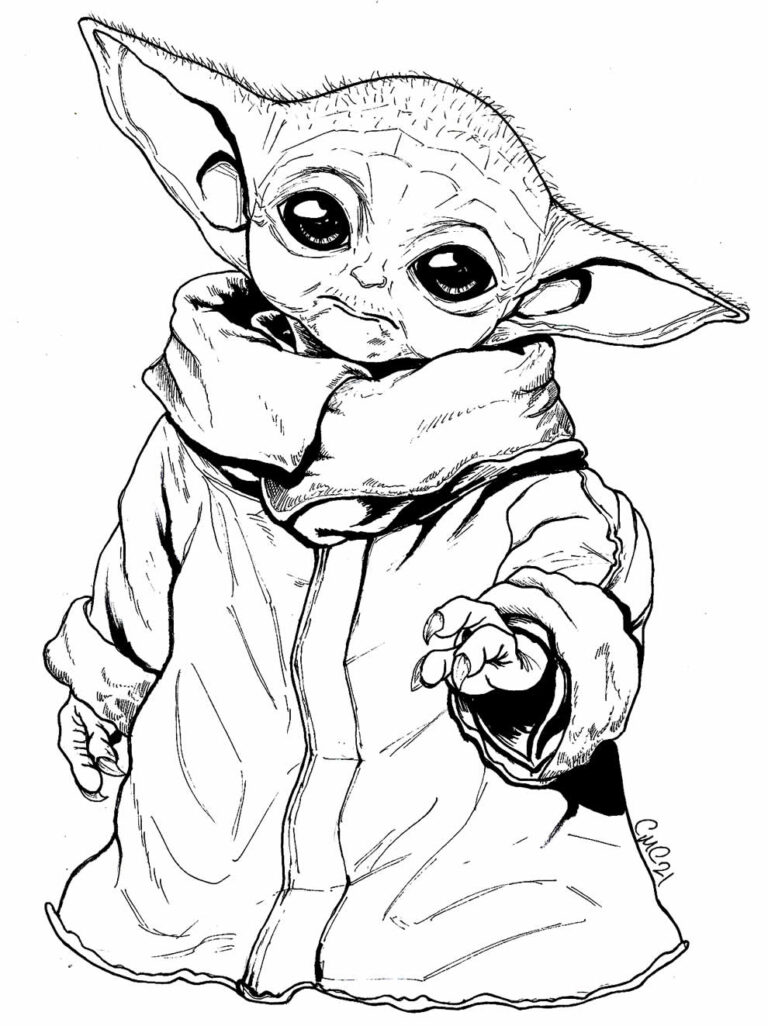 Desenhos Do Baby Yoda Para Colorir Bora Colorir