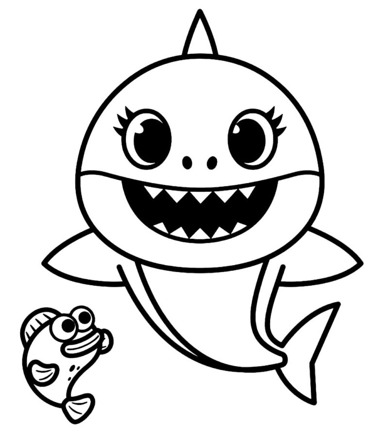 Desenhos De Baby Shark Para Colorir Bora Colorir