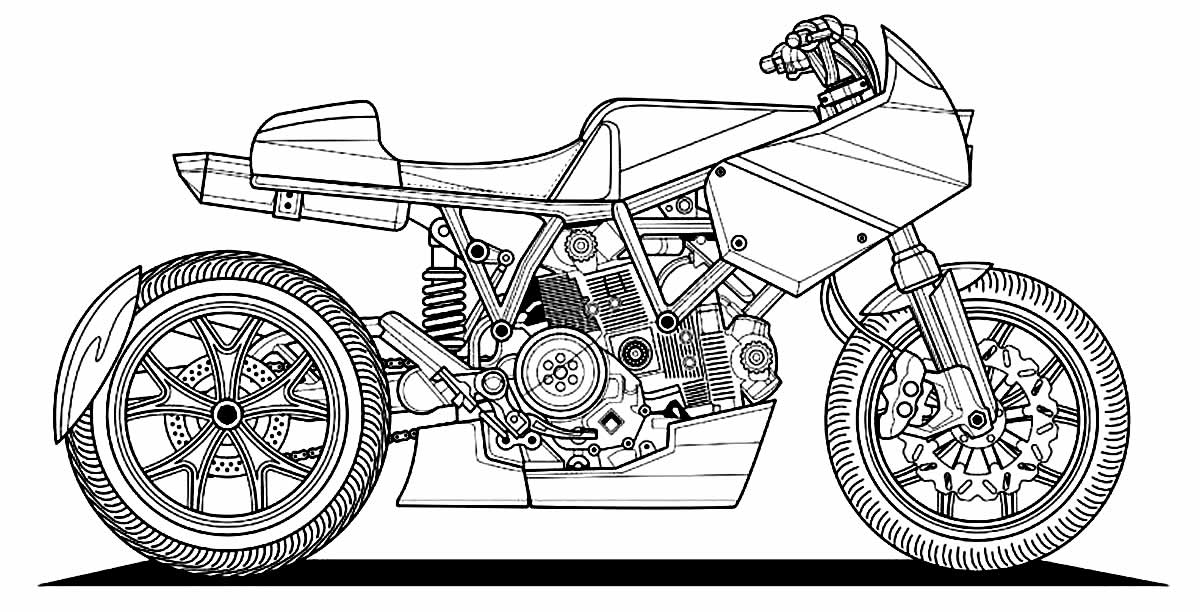 Desenhos De Moto Para Colorir Bora Colorir