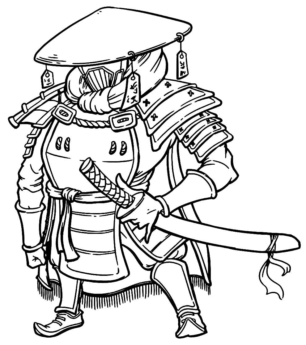 Desenhos De Samurai Para Colorir Bora Colorir