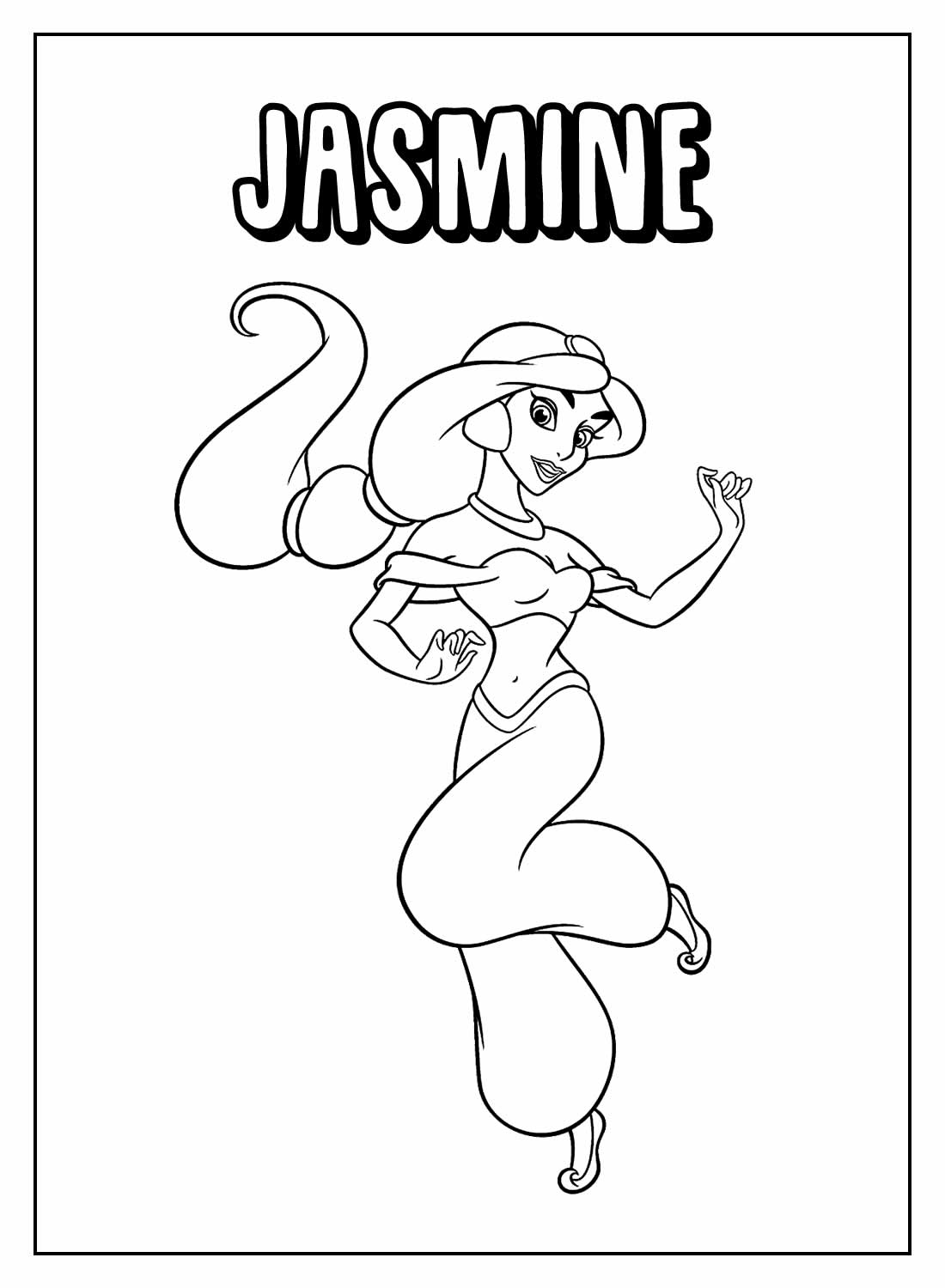 Desenhos Da Jasmine Para Colorir Bora Colorir