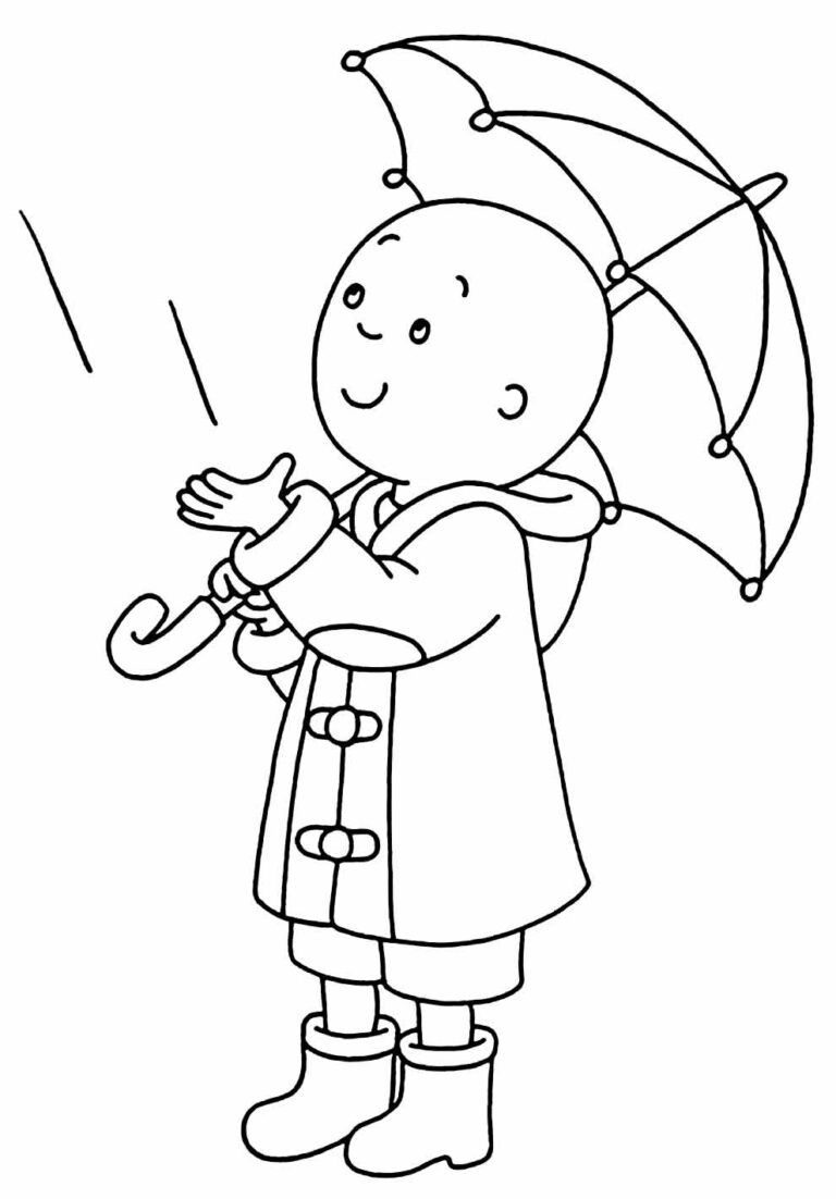 Desenhos De Caillou Para Colorir Bora Colorir