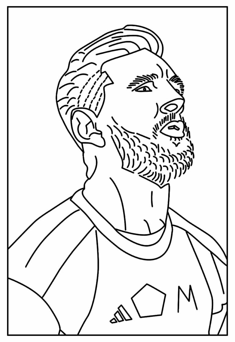 Desenho Do Messi Para Colorir