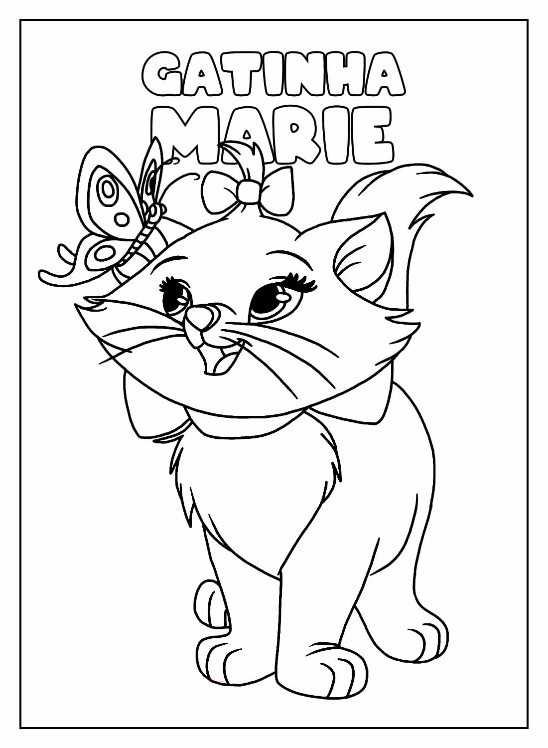 Desenhos Da Gatinha Marie Para Colorir Bora Colorir