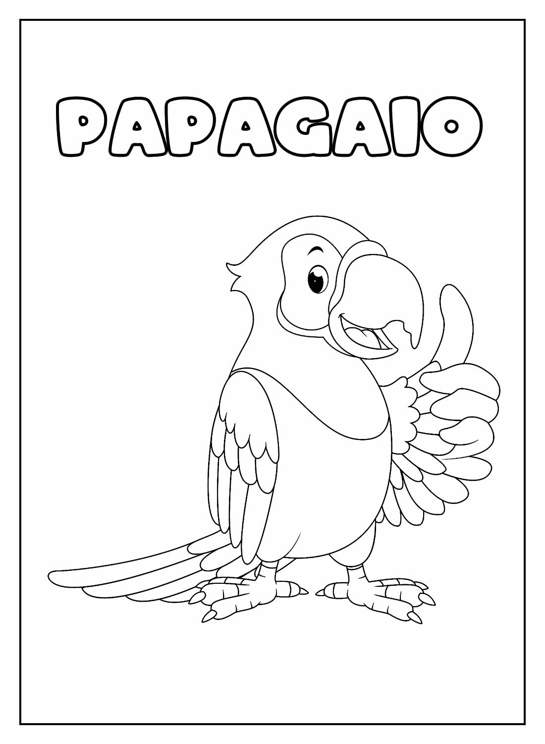 Desenhos De Papagaio Para Colorir Bora Colorir