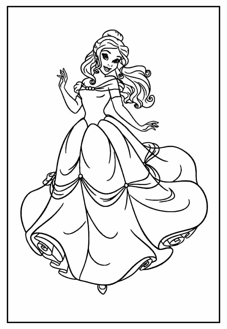 Desenhos Da Princesa Bela Para Colorir Bora Colorir