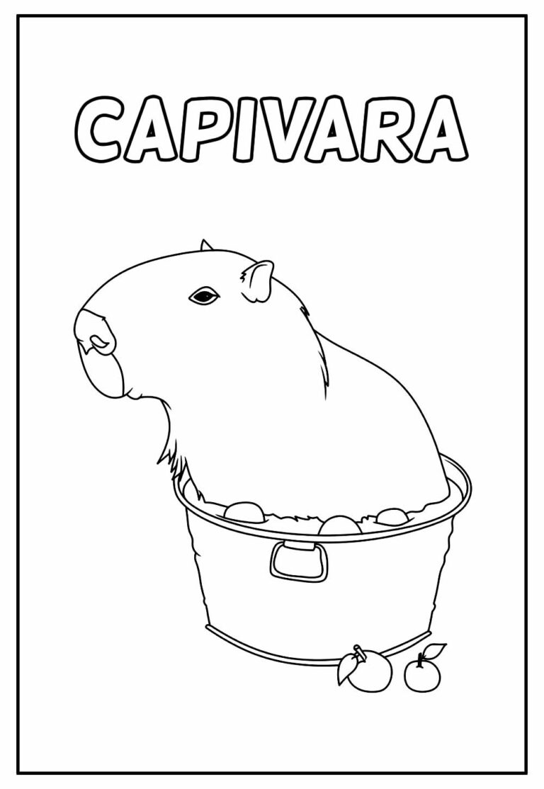 Desenhos De Capivara Para Colorir Bora Colorir