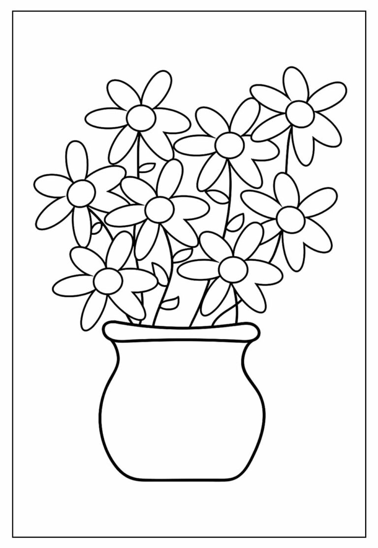 Desenhos De Vasos De Flores Para Colorir Bora Colorir