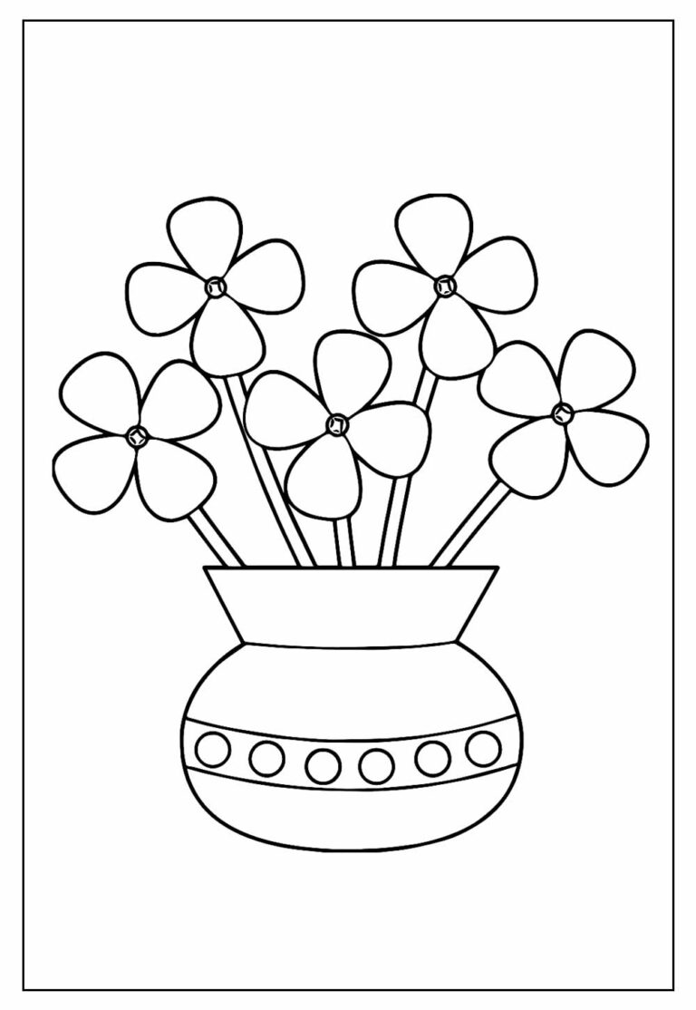 Desenhos De Vasos De Flores Para Colorir Bora Colorir