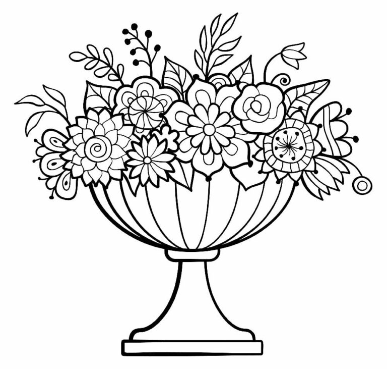 Desenhos De Vasos De Flores Para Colorir Bora Colorir