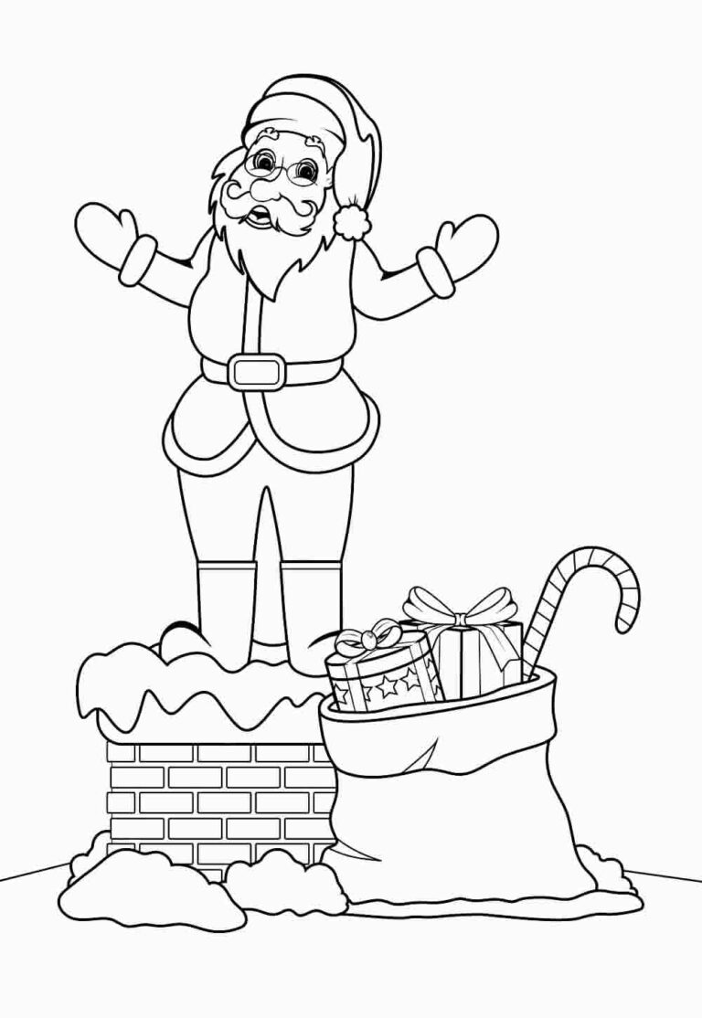 Desenhos De Papai Noel Na Chamin Para Colorir Bora Colorir