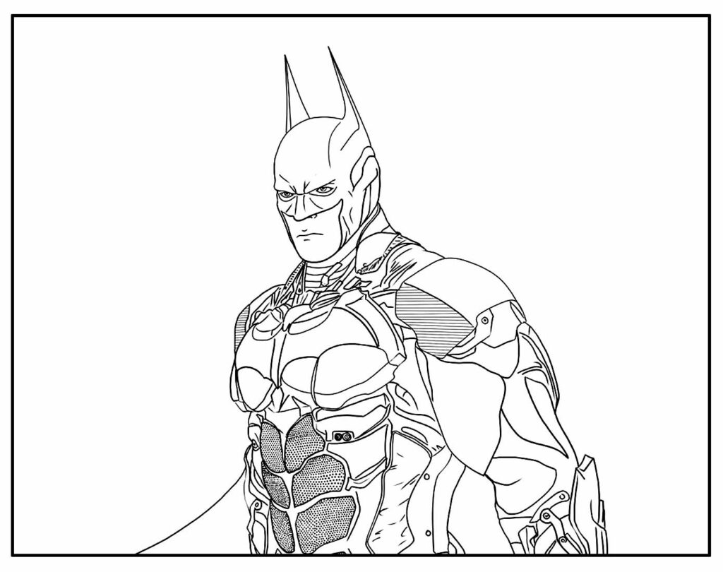 Desenho do Batman para colorir e pintar