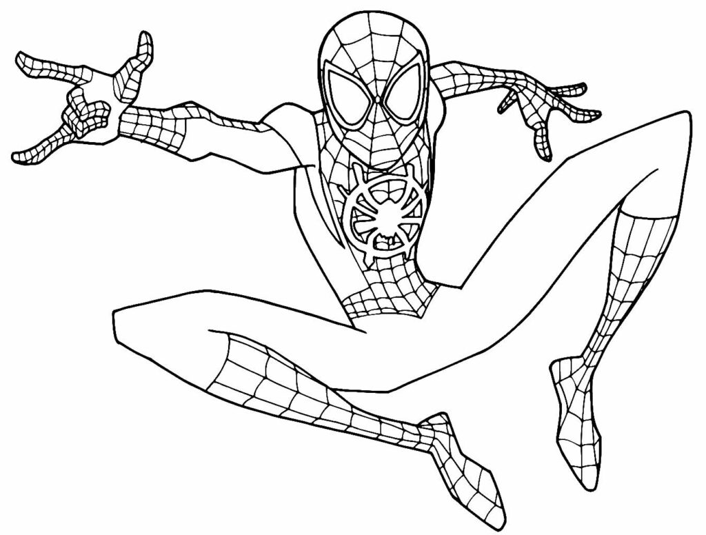 Desenhos do Homem-Aranha para pintar