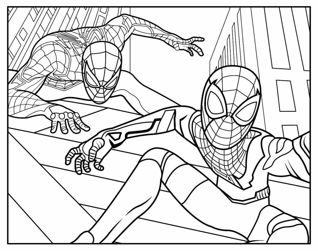 Imagem para colorir Homem-Aranha