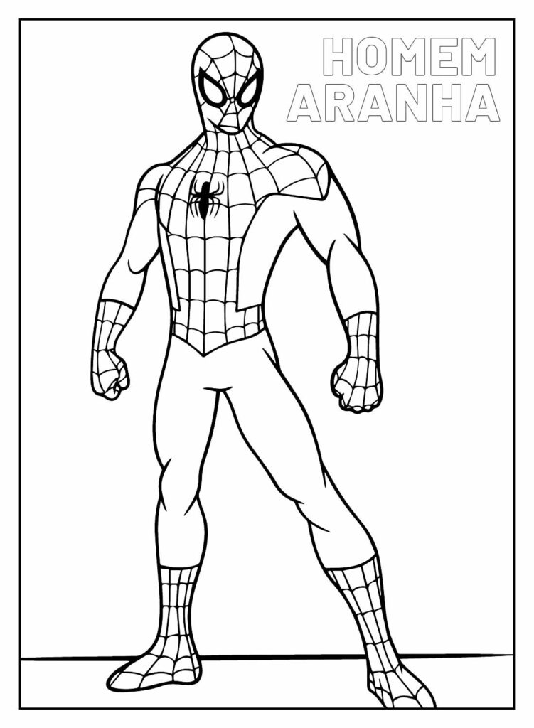 Desenho do Homem-Aranha - Imagem Educativa