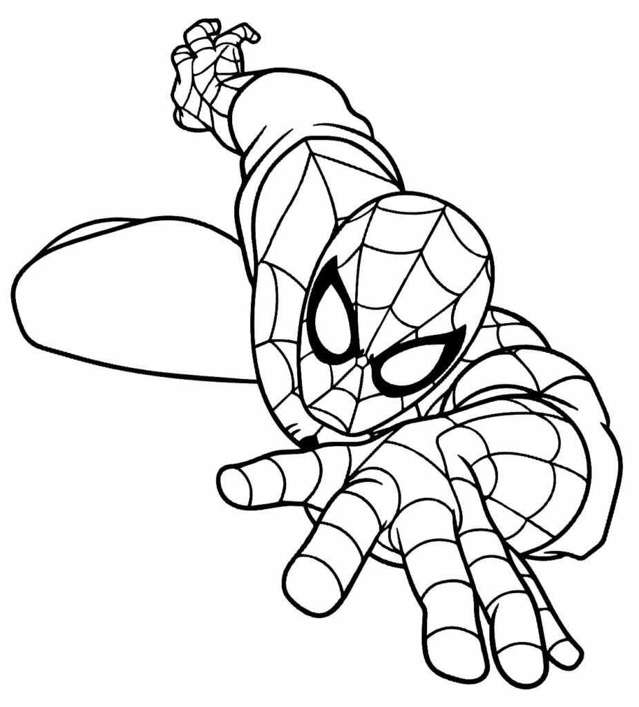 Desenho para colorir do Homem-Aranha