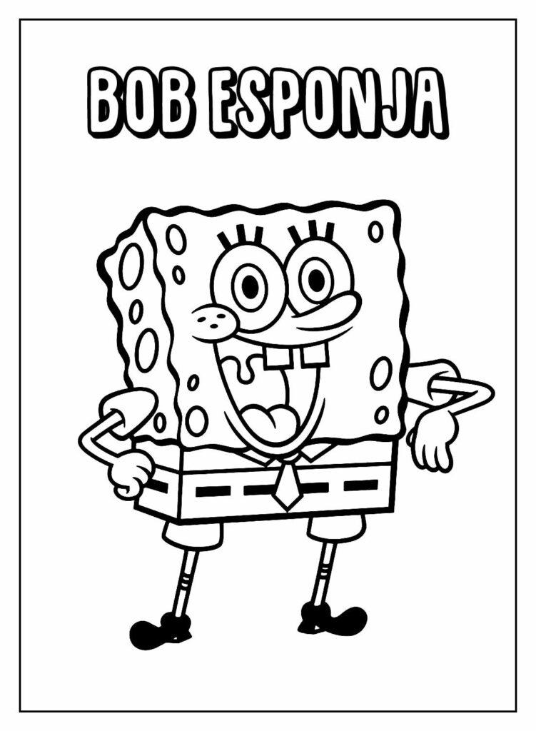 Bob Esponja para colorir