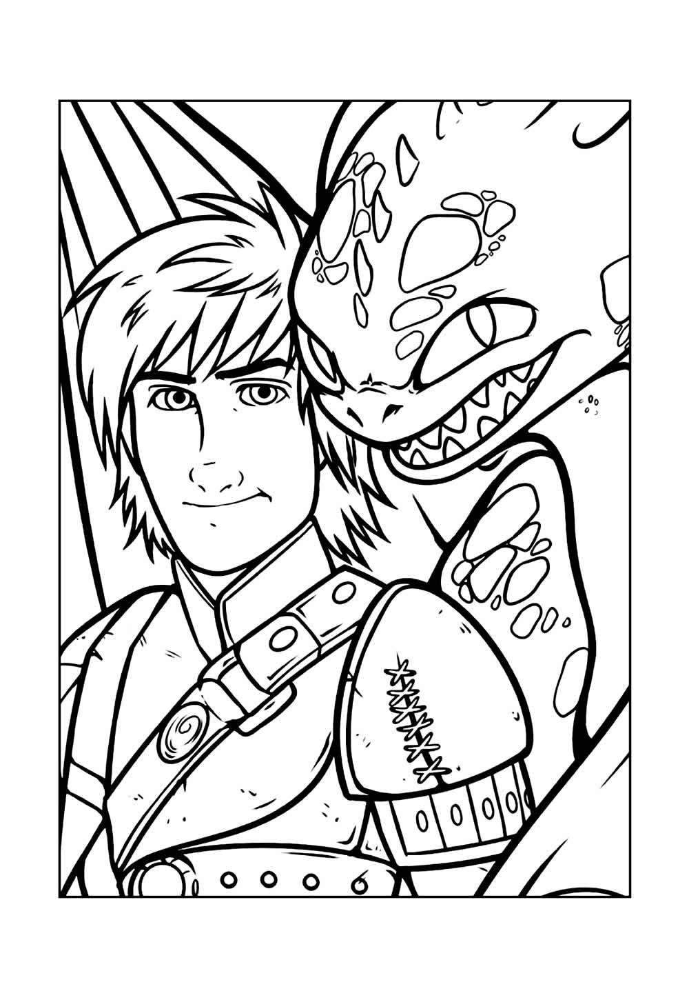 Desenho de Como Treinar o Seu Dragão para pintar