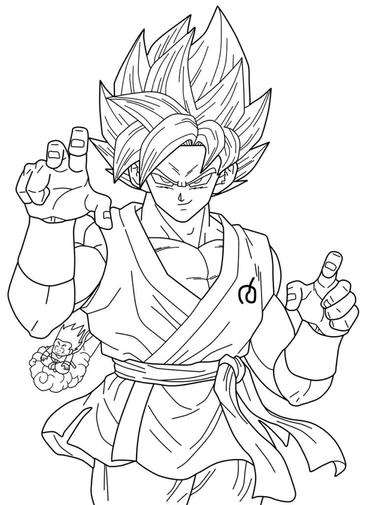 Desenho para colorir Fortnite Capítulo 3 Temporada 3 - Na vibe : Dragon  Ball Z - Son Goku 17