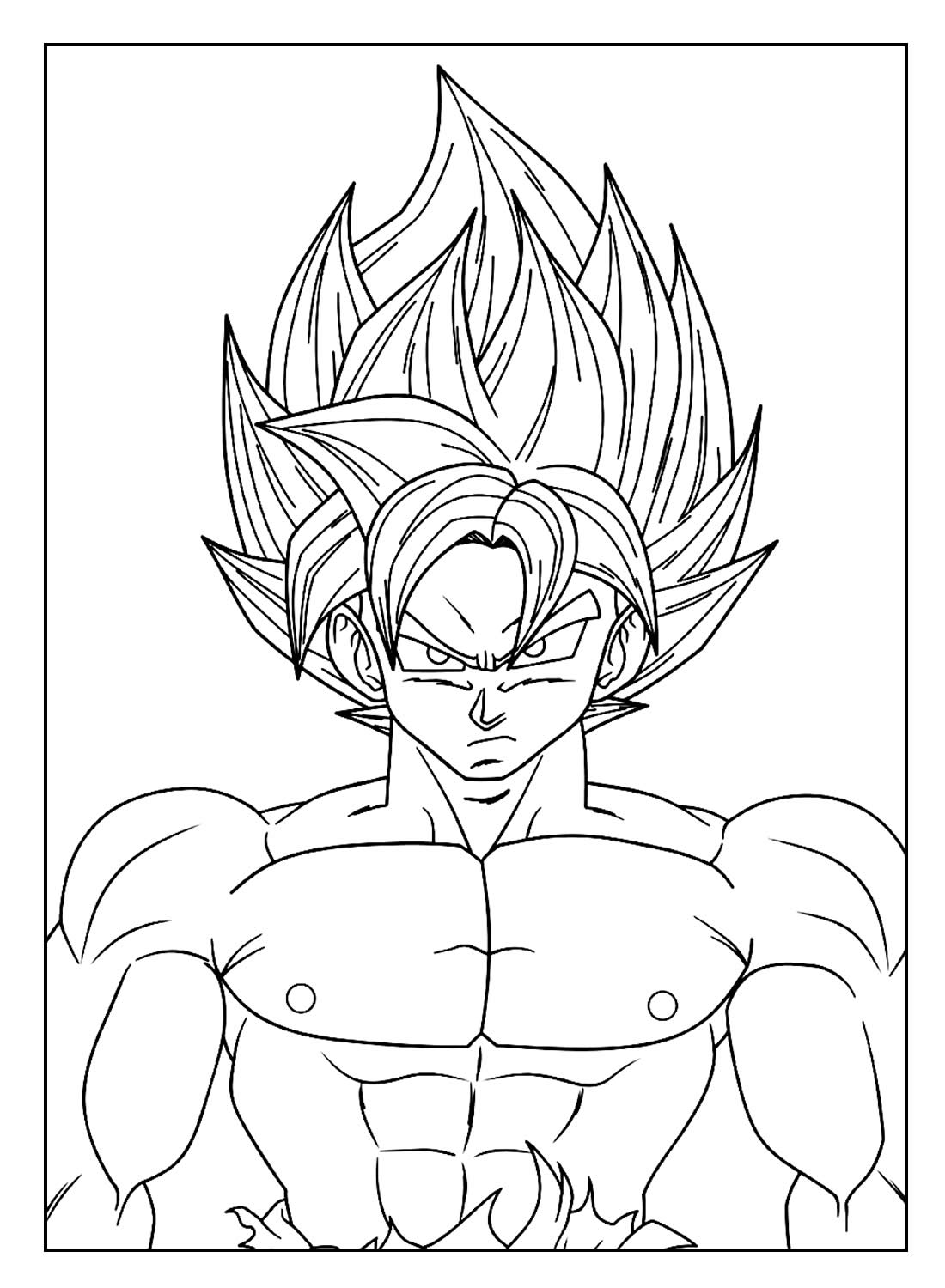 Desenhos do Goku para colorir - Bora Colorir
