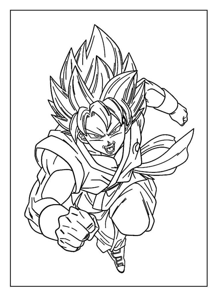 Colorir Goku de Dragon Ball Z - Muito Fácil - Colorir e Pintar  Dragon  coloring page, Super coloring pages, Dragon ball painting