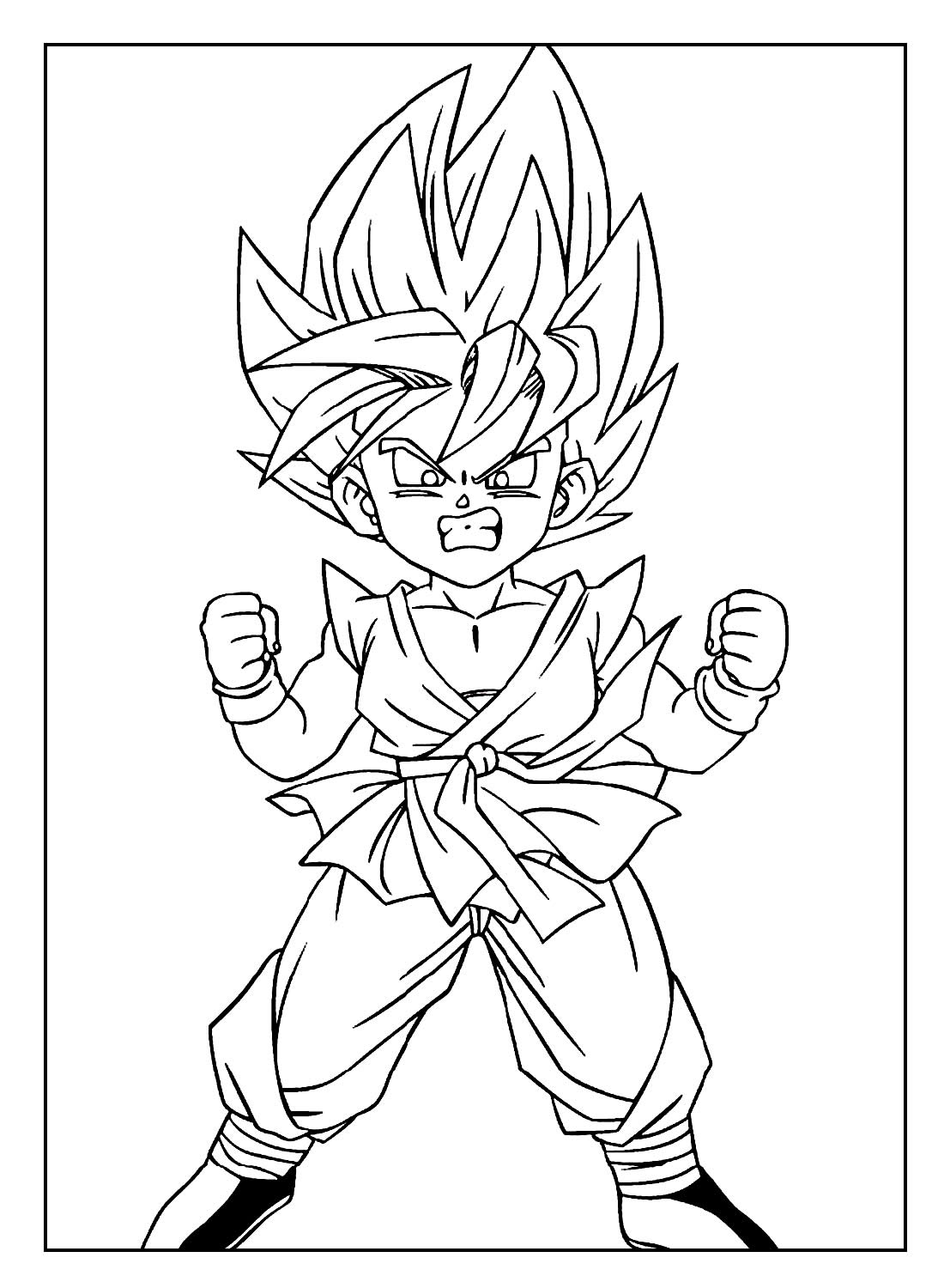 Desenhos do Goku para colorir - Bora Colorir