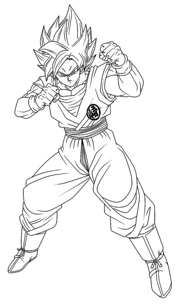 Desenhos Goku Para Colorir ~ Imagens Para Colorir  Dibujo de goku, Goku a  lapiz, Cómo dibujar a goku