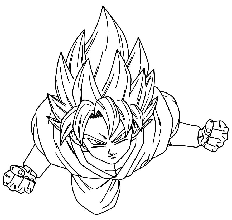 Desenhos do Goku para colorir - Bora Colorir