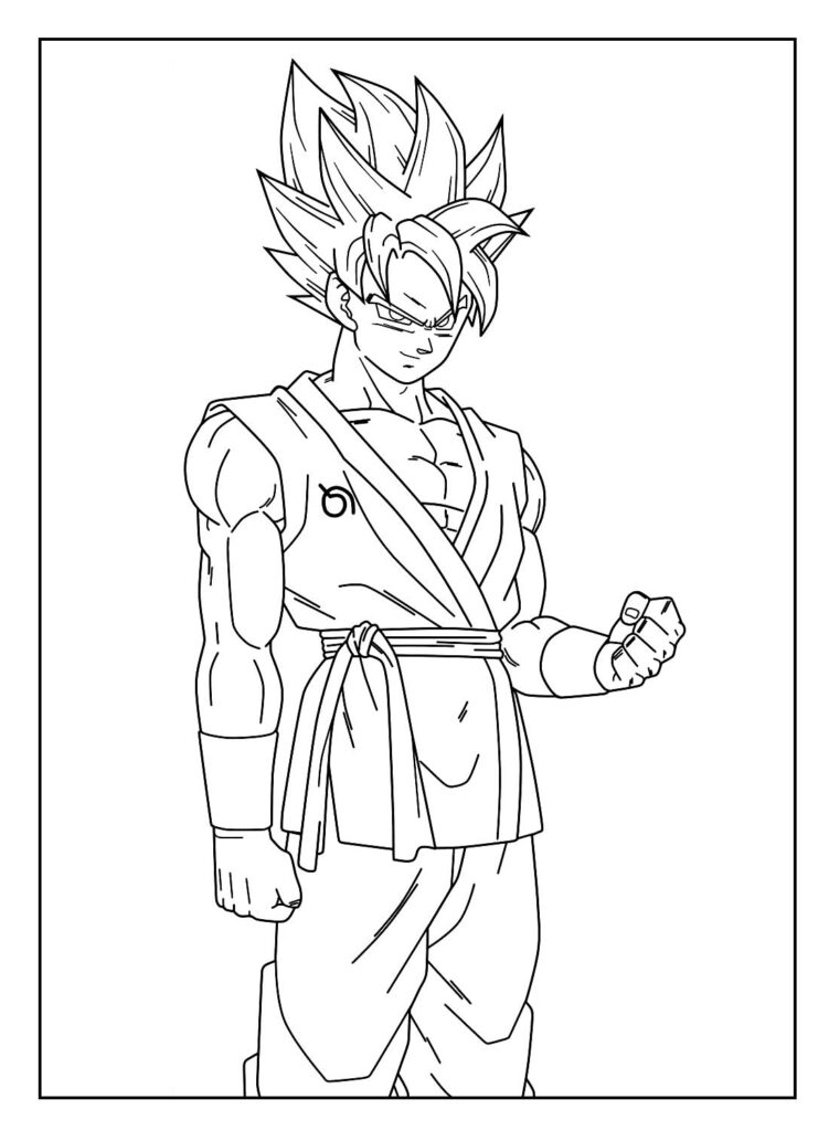 Desenhos do Goku para colorir