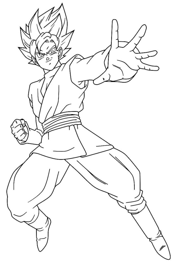 Desenhos do Goku para colorir - Bora Colorir