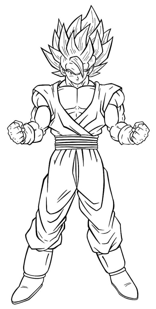 100 Desenhos do Goku para Colorir e Imprimir