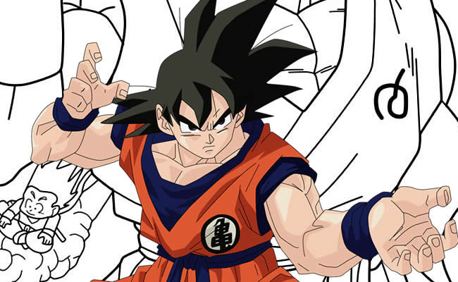 60 desenhos do【GOKU PARA COLORIR】▻ Grátis!