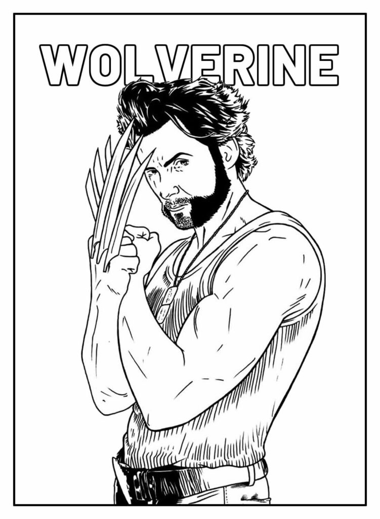 Desenhos Educativos Wolverine Colorir