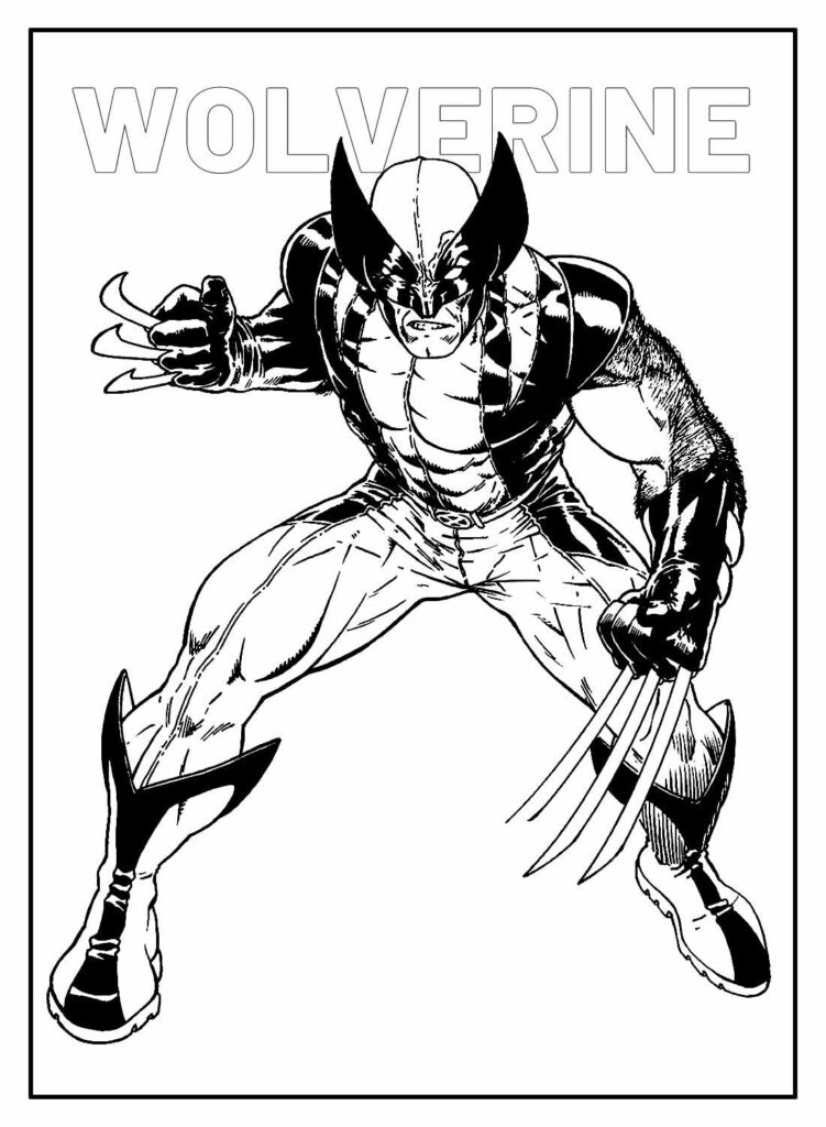 Desenho de Wolverine para pintar