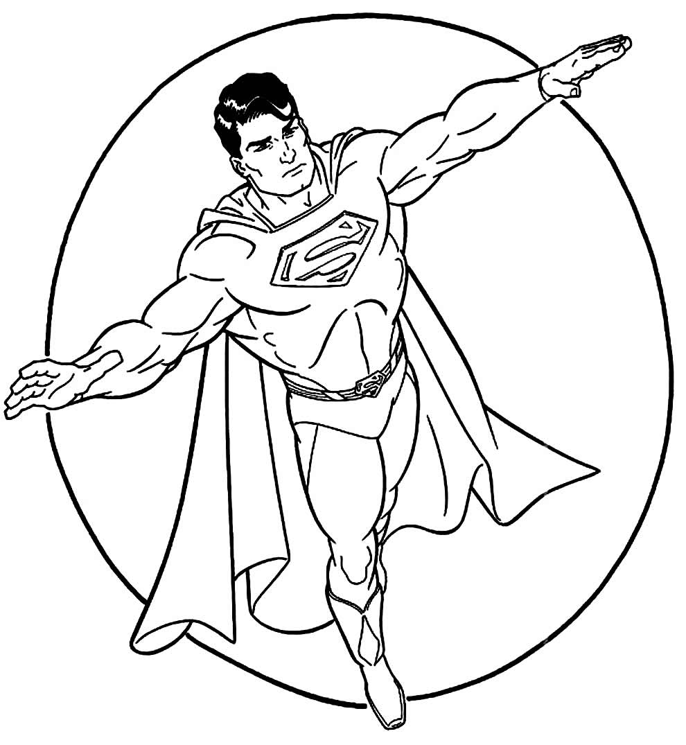 Супермен раскраска для детей