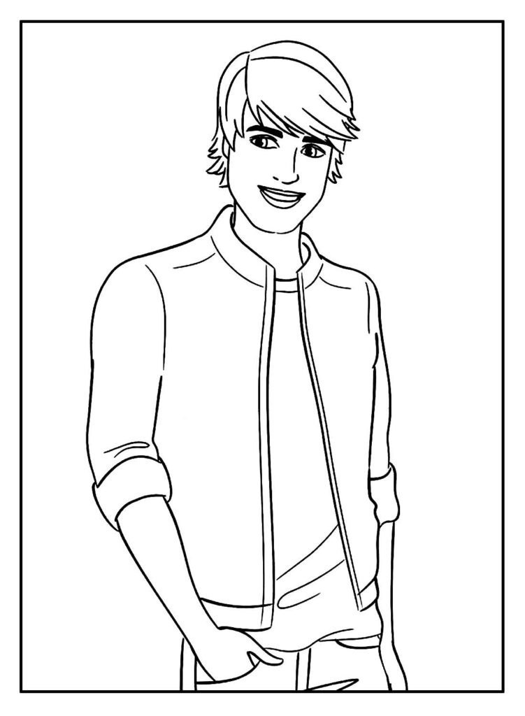 Ken para colorir - Barbie