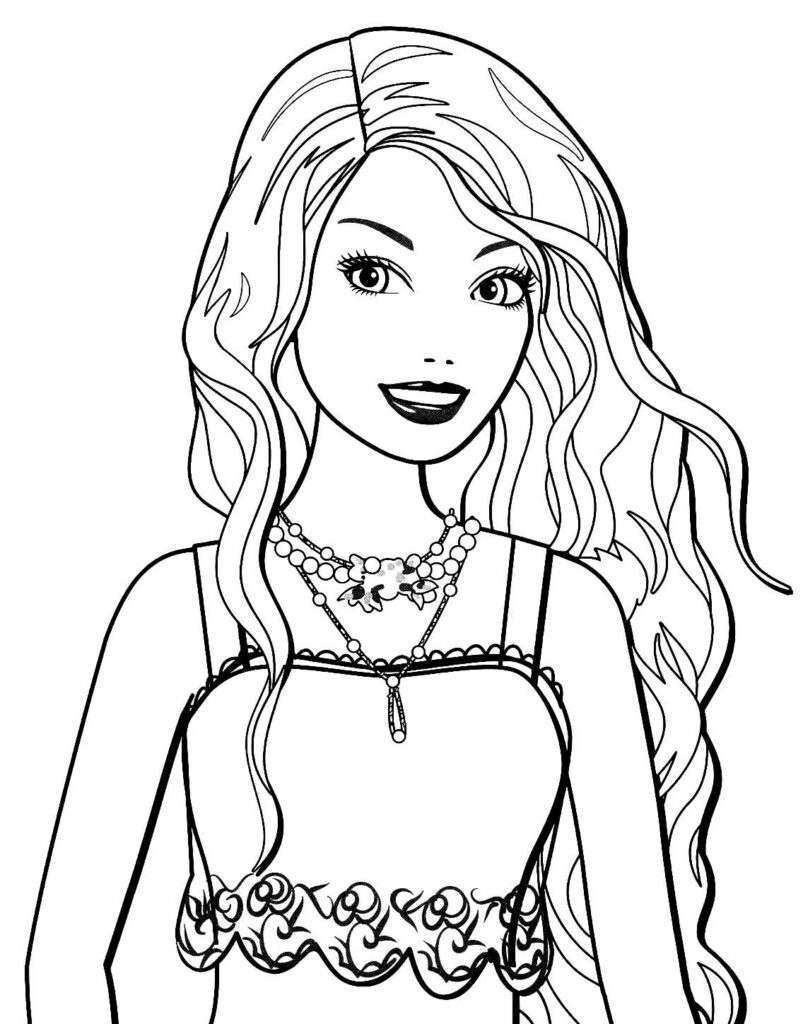 Desenhos da Barbie para colorir - Bora Colorir