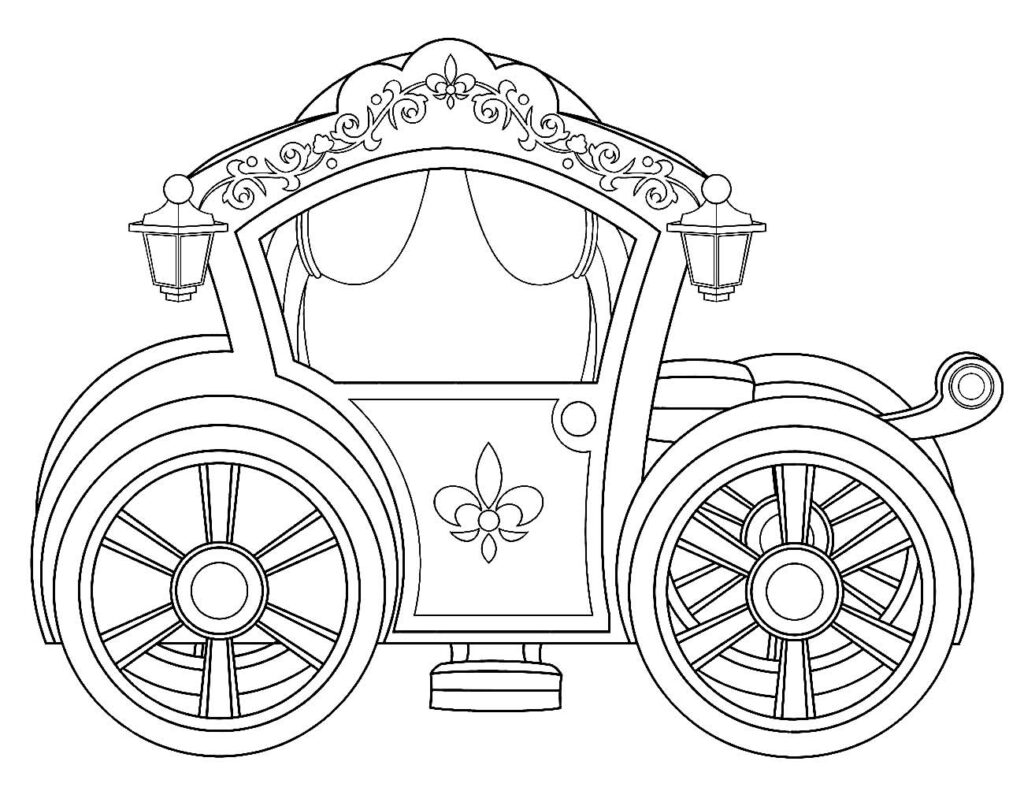 Desenho Carruagem da Cinderela para colorir