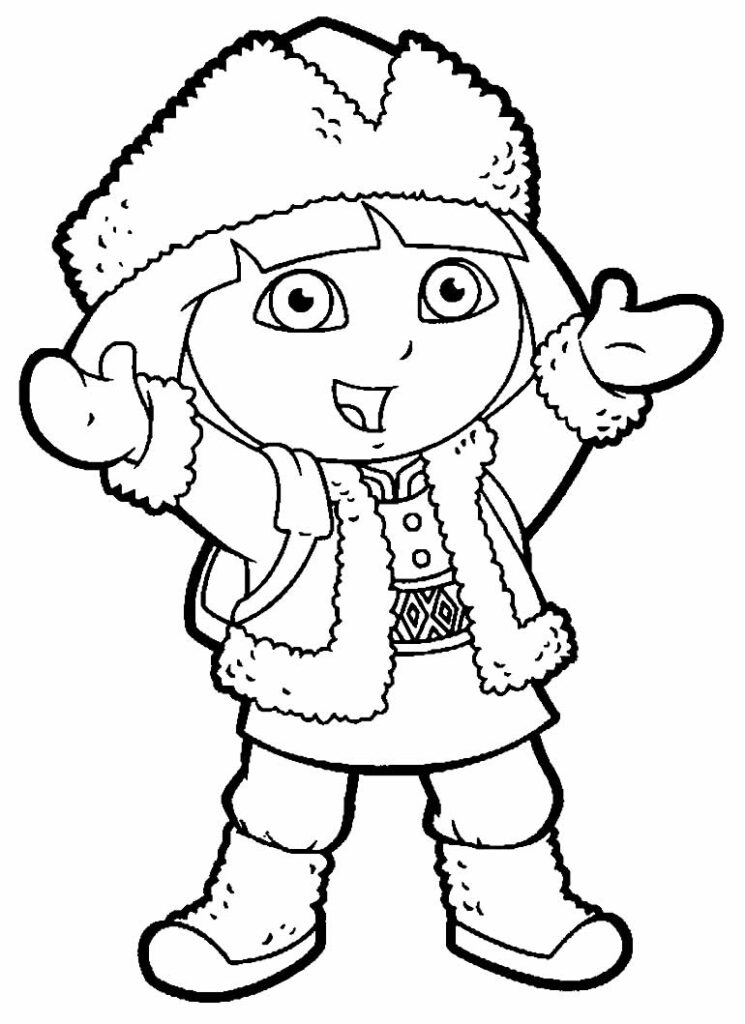Desenhos da Dora Aventureira para pintar