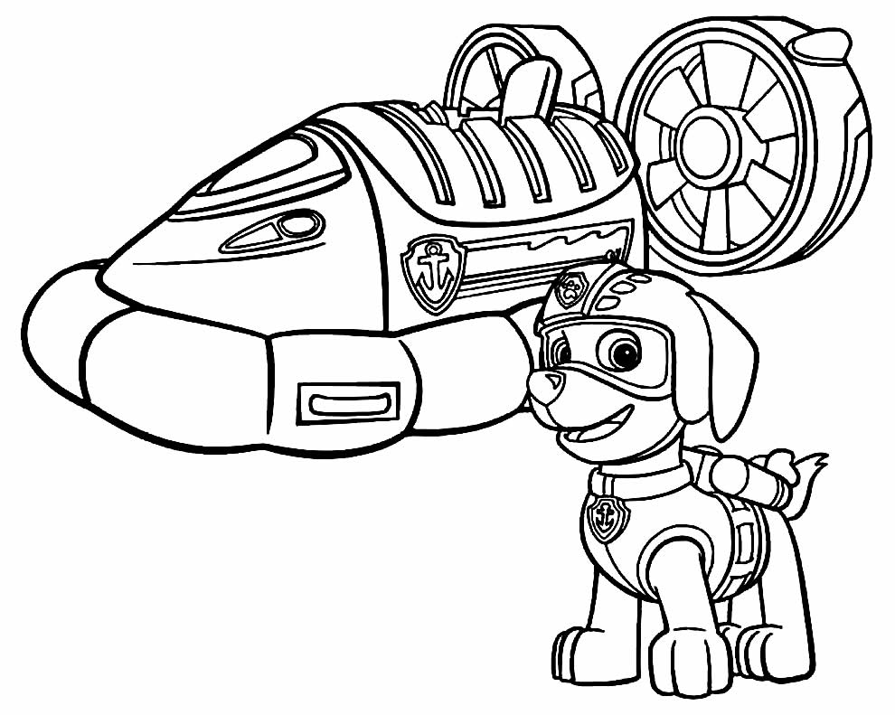 Desenho de Carro Voador da Patrulha Canina