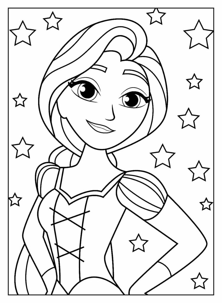 65 Desenhos para colorir kawaii e imprimir  Rapunzel para colorir,  Desenhos para colorir, Doodles bonitos