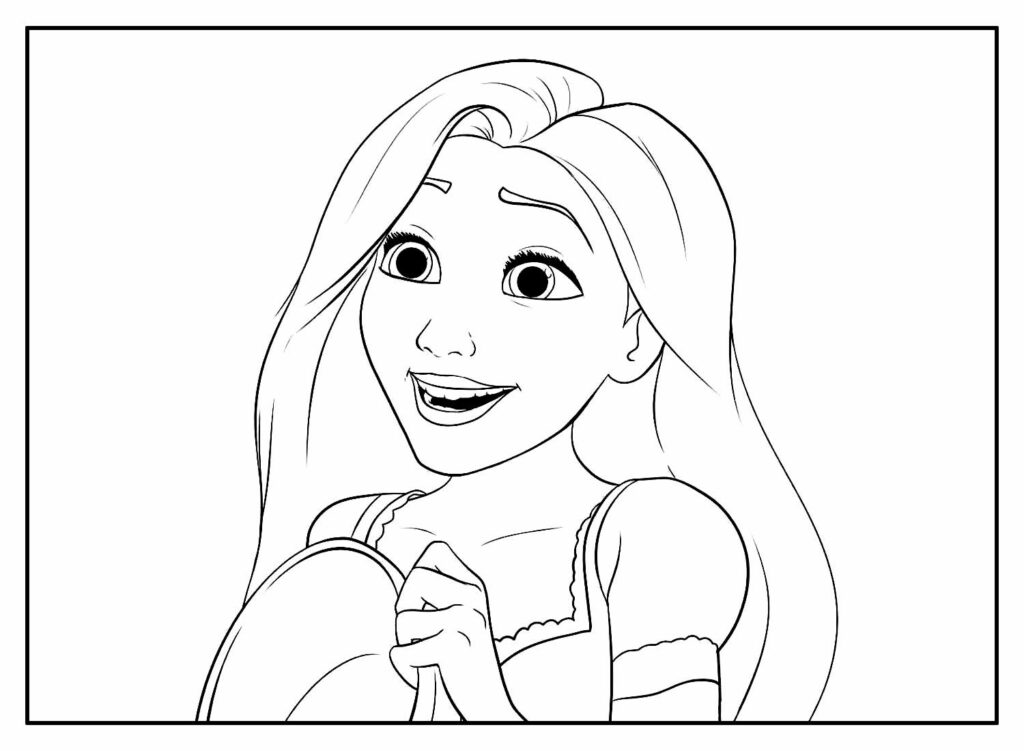 Desenho para colorir - Rapunzel
