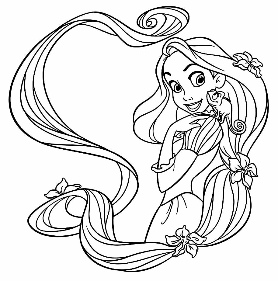 Desenho para colorir de Rapunzel