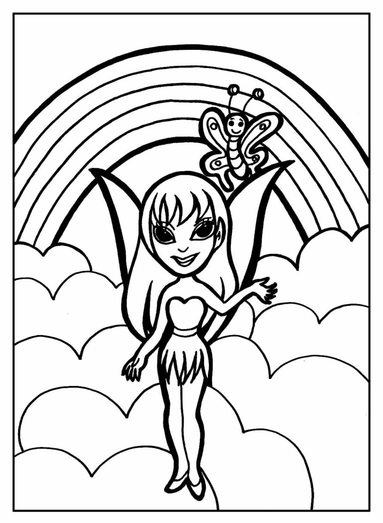 Desenhos de Arco-íris para colorir - Bora Colorir