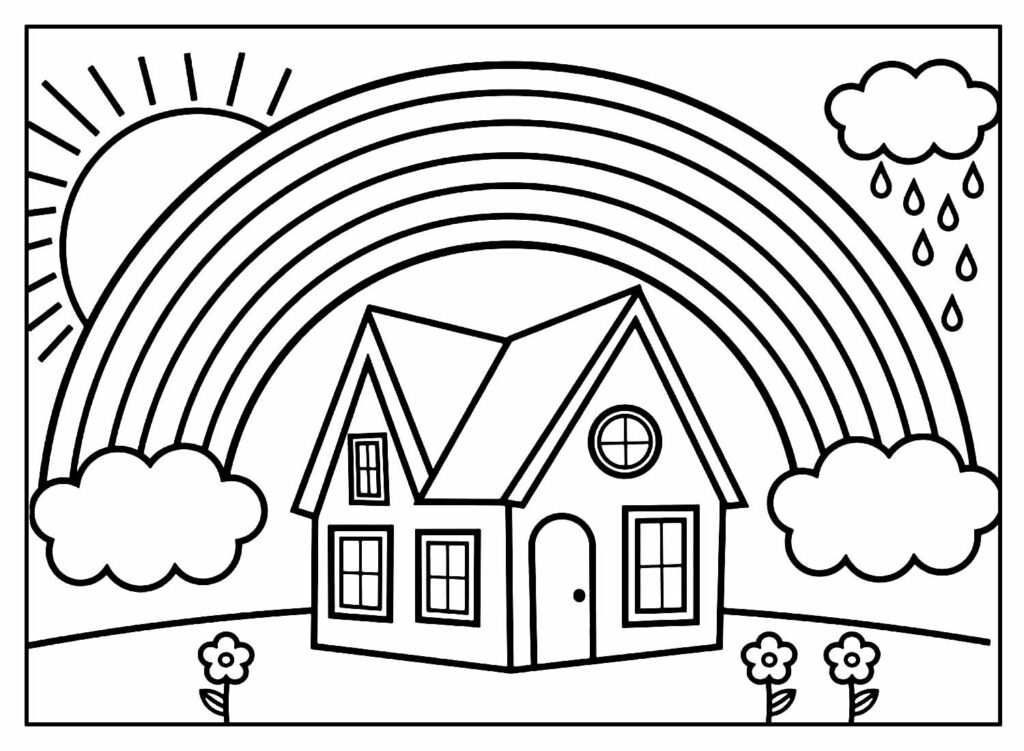 Desenhos para colorir de Arco-íris