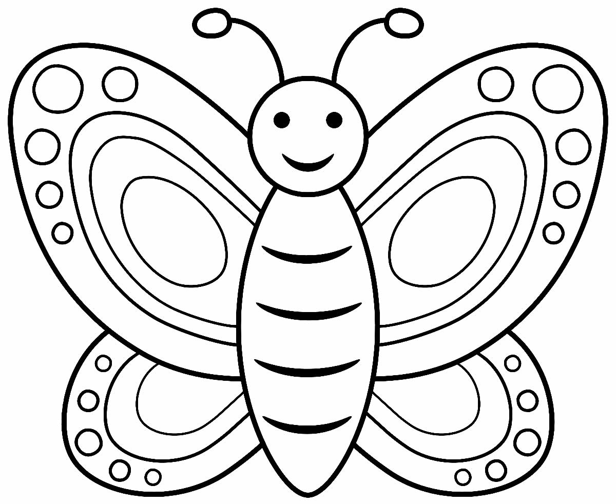 Desenhos de Borboletas para colorir - Bora Colorir