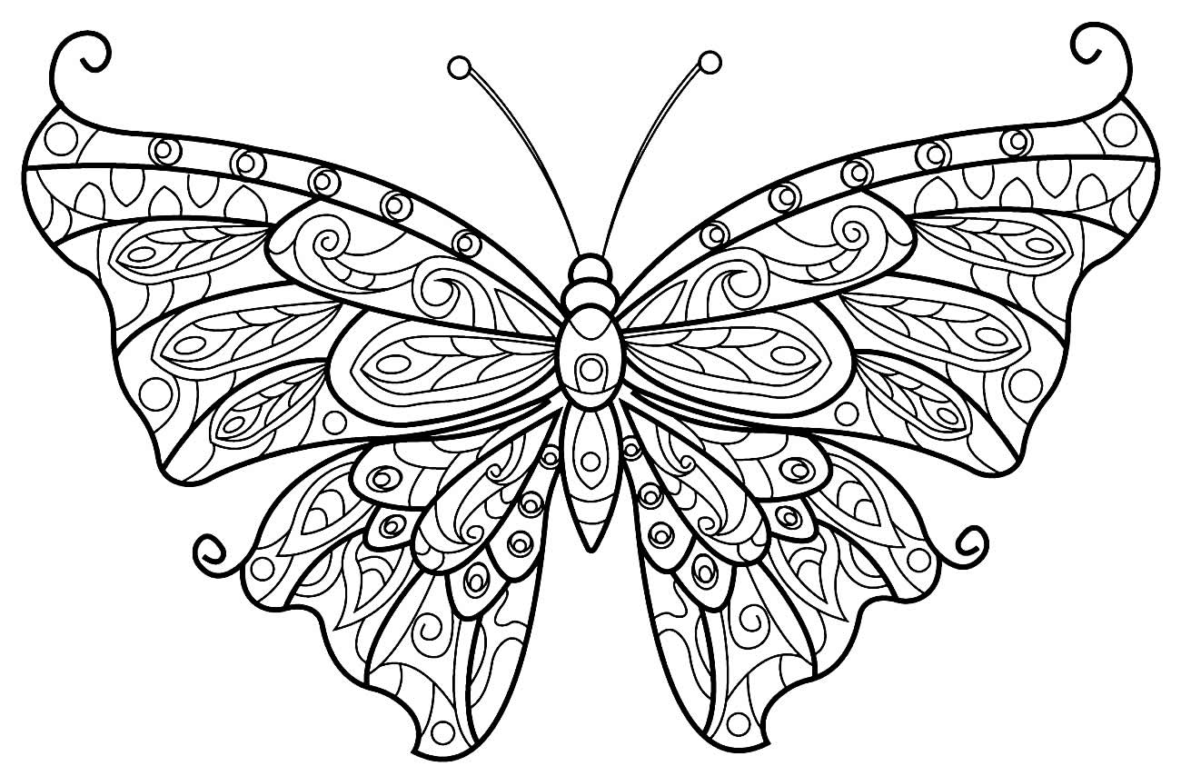 Desenhos de Borboletas para colorir - Bora Colorir