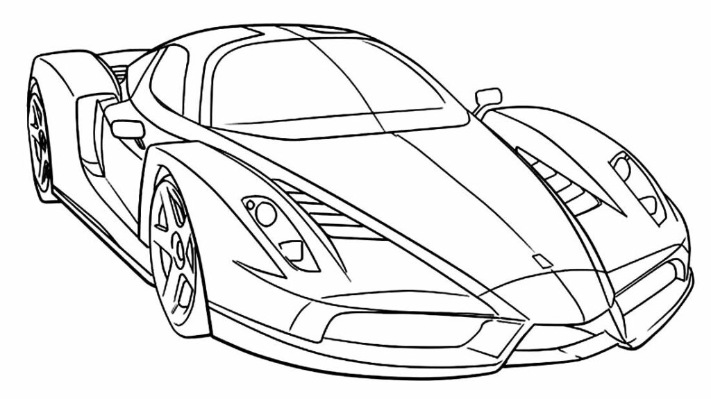 Desenhos de Carros de Corrida para colorir - Bora Colorir