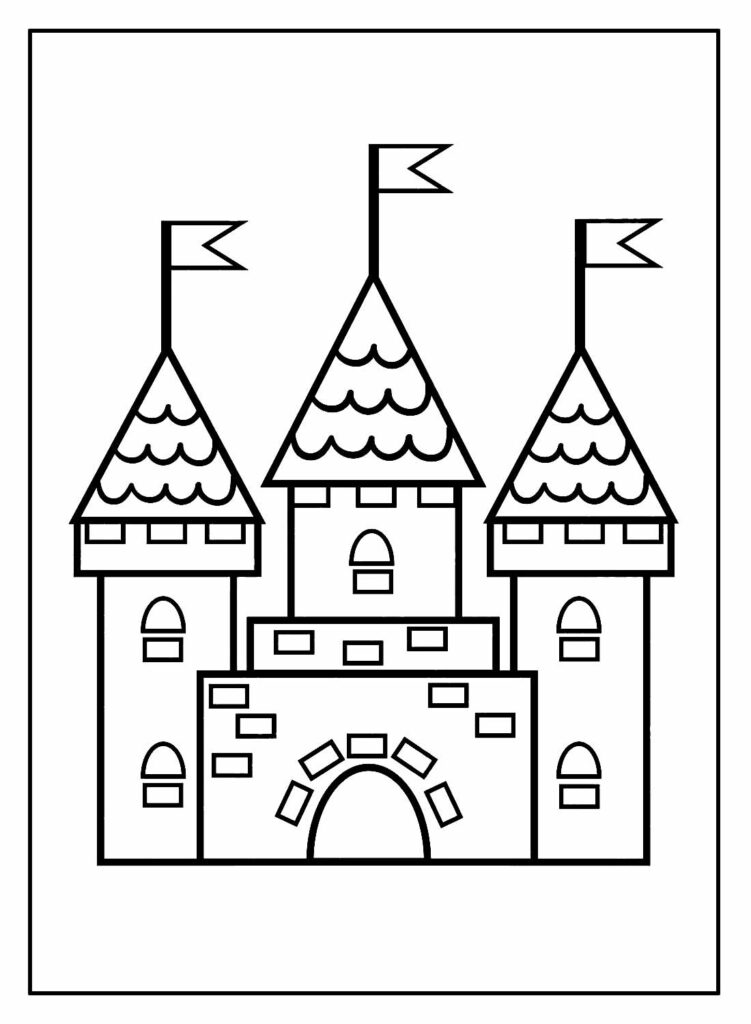 Desenhos Castelo para colorir