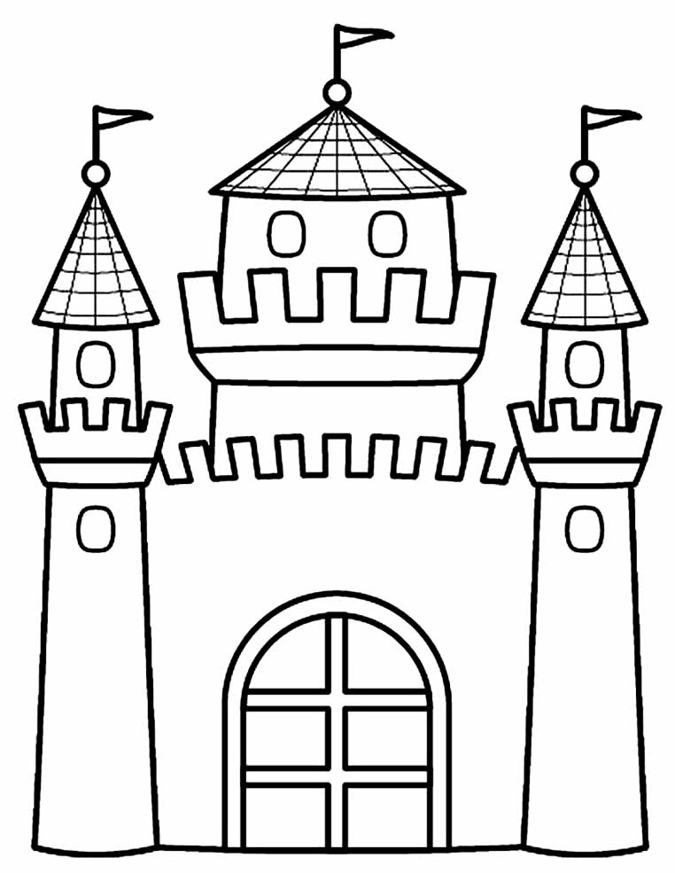 Desenhos Castelo para colorir